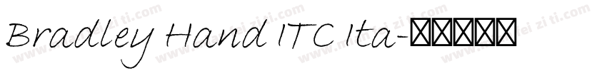 Bradley Hand ITC Ita字体转换